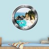 Ocean Scene Wall Decal Nature View Porthole Peel and Stick