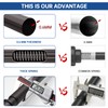 BRIOFOX Industrial Shower Curtain Rod - Never Rust Non-Slip 43-72
