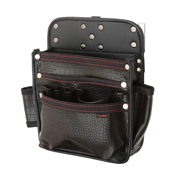 Tajima SFKBG-KG3L Removable System Removable Waist Bag, Croco, Nail Bag, 3 Tiers Large, High Strength, Flexible, Durable Synthetic Leather, Easy to Put on and Take Off, Easy to Install on Belt, Easy to Reassemble Waist Tools, Choose Only the Tools Used, 