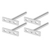 VOANZO 4Pcs Floating Shelf Bracket Set,T-Shape Invisible Laminate Brackets,3in Solid