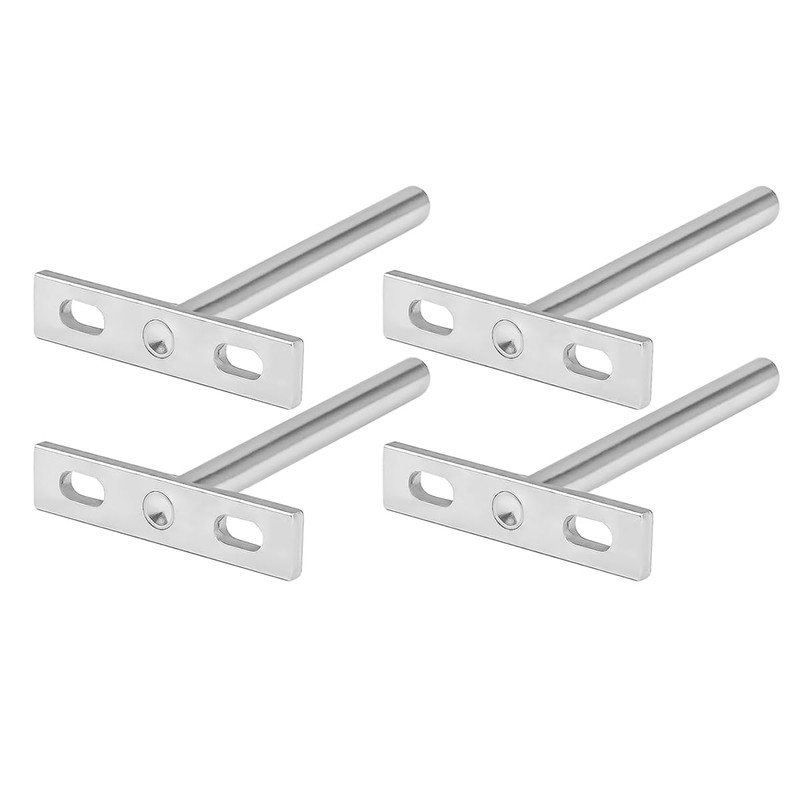 VOANZO 4Pcs Floating Shelf Bracket Set,T-Shape Invisible Laminate Brackets,3in Solid