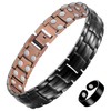 Feraco Men's Copper Magnetic Bracelet and Ring Elegant 99.99% Solid