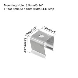 TOP-VIGOR 20 Stück Lichtschlauch-Befestigungsclips, LED-Lichtstreifen, Wandk, Befestigungsklemmen, Halter, Zubehör mit Schrauben für 8–11 mm, Neon-RGB-Lichtkabelband, Edelstahl