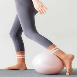 Non-Slip Mid-Calf Pilates & Fitness Socks 05 Yoga Mid-Calf - Sky Blue 3ea
