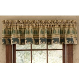 BLACK FOREST DECOR Bear Tracks Lined Valance