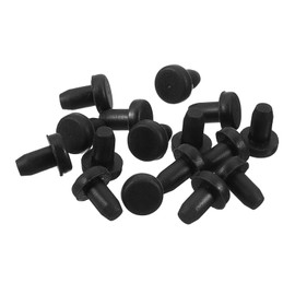 QUARKZMAN Pack of 16 Black Rubber Stoppers, 3.5 mm Plug Holes for 3-3.3 mm/0.12-0.13 Inch Hole