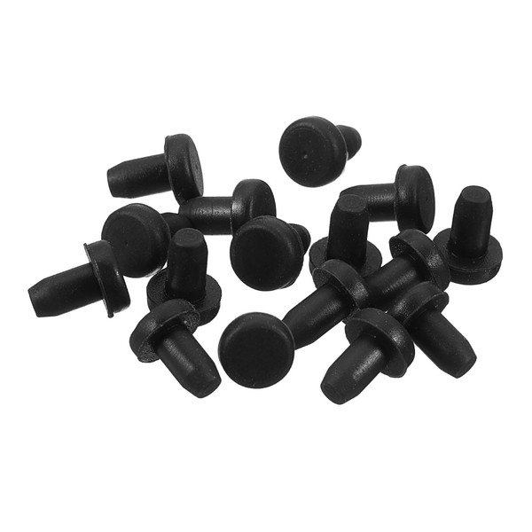 QUARKZMAN Pack of 16 Black Rubber Stoppers, 3.5 mm Plug