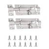Door Security Slide Latch Lock, Upgrade 3 Inches Thickened Stainless