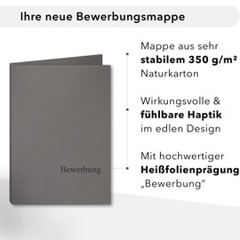 Pack of 8 Stone Grey Twe Application Portfolio Folders Pack Exclusivdruck BL/Traditional Premium Quality Elegant Relief Embossing Application/Product Design Vonmario Lemani