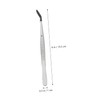Operitacx 2Pcs Stainless Steel Curved Bent Tip Tweezers with Tips