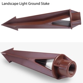 Hyoquilex Lighting Ground Stake Spike Replacement for Outdoor Low Voltage Landscape Spotlight Pathway Flood Light,1/2" NPT Thread Brown