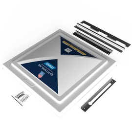 Camco Universal RV Roof Vent Replacement Kit — Fits Standard 14" x 14" Vent Openings – Works with Jensen, Ventline, and Elixir Models – Includes 3 Hardware Options (40195)