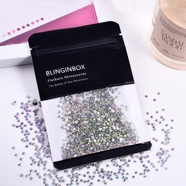 Blinginbox Non Hotfix Glass Rhinestones for DIY Crafts Phone Shoes, Wedding Decoration 1440pcs (2.7-2.9mm) SS10 Crystal AB