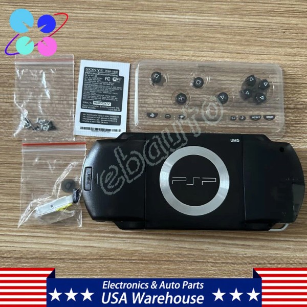 Unbranded For Sony PSP 1000 Black Full Housing Shell Portable