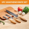 DIAMOND CHEF 3-Piece Graphene Knife Set – 8” Chef Knife,