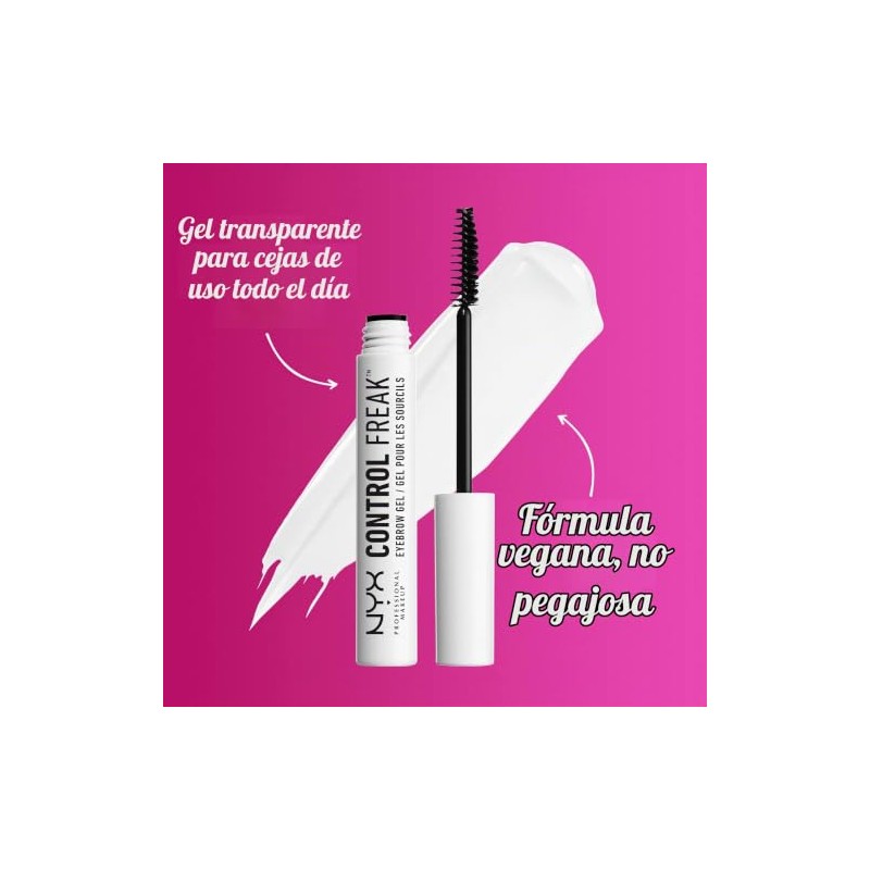 NYX Professional Makeup, Control Freak, Gel para cejas transparente, 9g
