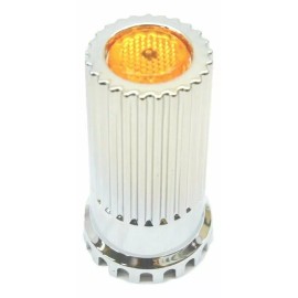 Grand General (GG) Lug Nut Covers 33mm Push-On Flat Top Amber Reflector 4" GG#10360 Set of 5