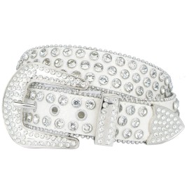 UTOWO Rhinestone Belt for Women Men, Western Cowgirl Cowboy Bling Studded Lea...