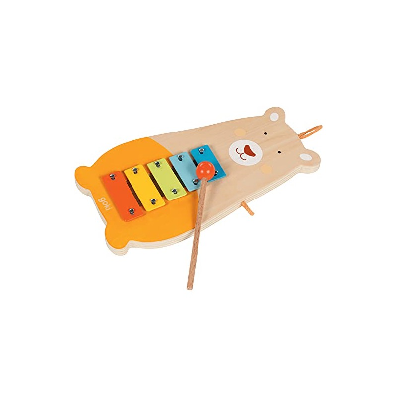 Goki 61877 Metallophone Bear No Aplica Development of Motor Skills,