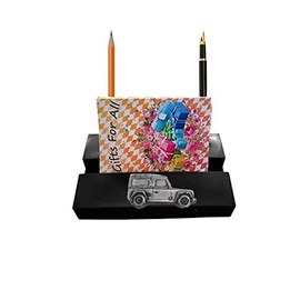 Defender ref115 car on a BLACK desk office tidy stores business cards pens pencil holder paper weight