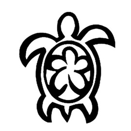 Sea Turtle MKR Decal Vinyl Sticker |Cars Trucks Vans Walls Laptop|Black|5.5 x 4.7 in|MKR2092