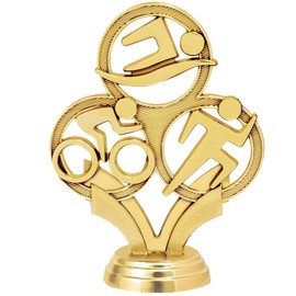6" Custom Triathlon Trophies - Triathlon All Sports Trophy Awards 5 Pack