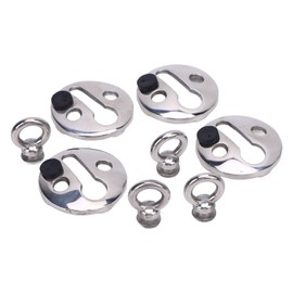 Boat Bumper Holder, 4PCS Lock Stainless Steel Boat Fender Hangers with Passivated Edge for Pontoon Boats Fishing Accessories Under 0.41 Inch Rope
