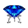Hiziwimi 60mm Large Crystal Diamond Paperweight with Stand Jewels Wedding