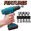 Hex Drill Bits Tools, 9 Pcs 5-13mm Magnetic Hexagon Socket,