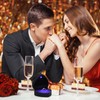 Shengxi Velvet Ring Box with LED Light, Heart Shape Ring