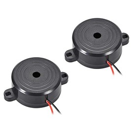 sourcing map Active Electronic Buzzer Piezo Alarm Music Sound 90 dB Beep Speaker Pack of 2
