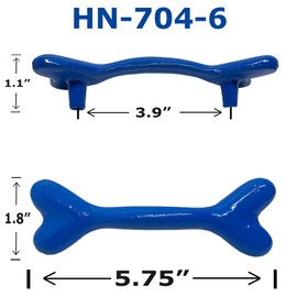Antique Hardware Depot - 5.75"- Dog Bone Handle - Vintage Style - Doors, Gate, Drawer - Classic Iron Made Country Farmhouse pulls - HN704-Blue (2)