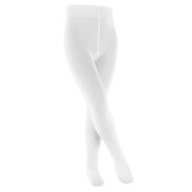 FALKE Unisex Children's Family Tights Breathable Sustainable Organic Cotton Opaque with Comfort Waistband Non-Slip Durable Flat Seam for Pressure-free Toe Pack of 1, White (White 2000