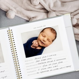 Keepsake Baby Memory Book for Boys and Girls – Timeless First 5 Year Baby Book – Neutral Journal Scrapbook or Photo Album - Record a Milestone for Every Event from Birth to Age 5