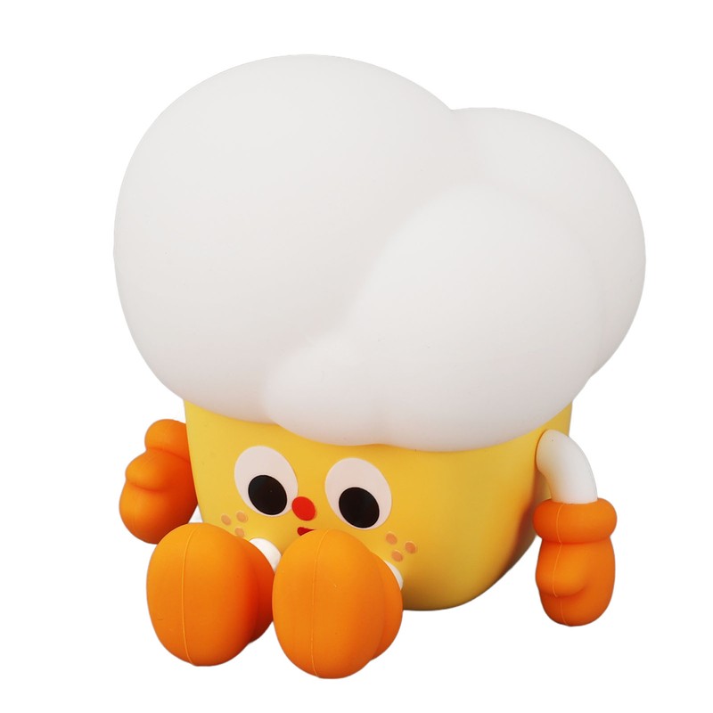 Cute Popcorn Night Light Silicone Nursery Night Light 3 Levels