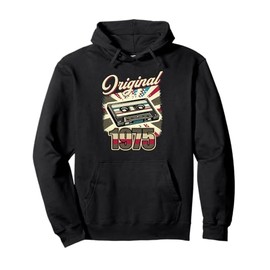 50th Birthday Man Woman 50 Years Decoration 1975 Retro Funny Pullover Hoodie