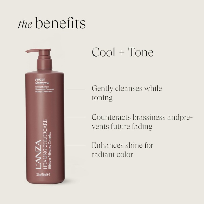 L’ANZA Healing ColorCare Silver Brightening Shampoo, for Silver, Gray, White,