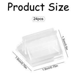 Bojueshaw 24pcs Acrylic Name Card Stands,Game Piece Holders,Transparent Table Sign Stands,Mini Wedding Table Place Cards Holder for Cards,Photos,Memos,Pictures Display