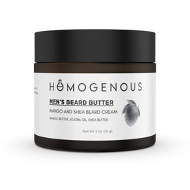HOMOGENOUS Men's Beard Butter, Mango and Shea, 2 oz