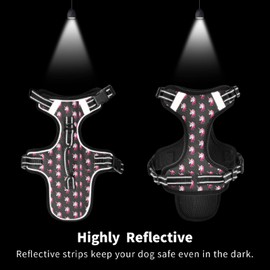 xigua Unicorn Dog Harness, No Pull Pet Vest Harness Reflective Breathable Small & Medium Dog Harness with Nylon Handle