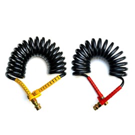 MelTruck® 2 x air spiral compressed air loop, spiral hose, air hose, lorry, 2 x M22, 4.5 m