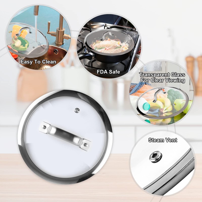 Duxtop Cookware Glass Replacement Lid (7) by Duxtop