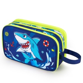 Shark Children's Toiletry Bag Boys - Children's Toiletry Bag for Hanging Wash Bag Cosmetic Bag Men Camping Travel Waterproof Portable Wash Bag for Gift