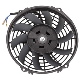 Twilight Garage 9" inch Universal High Performance 12V 80W Slim Electric Cooling Radiator Fan with Fan Mounting Kit - Black