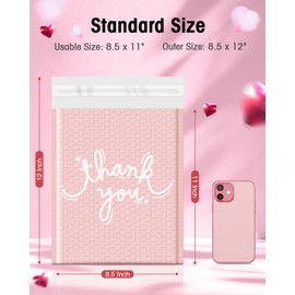 Cozymood Bubble Mailers 8.5x11 Inch Pink 40 Pack Waterproof Bubble Mailer Padded Envelopes Self Seal, Cushioning for Mother's Day Gifts Packaging, Shipping, Mailing, Small Business Bulk