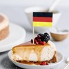 Newkita 100 Pcs Germany Toothpick Flag German Small Mini Cupcake