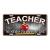 Teacher Novelty Metal License Plate Tag LP-8575
