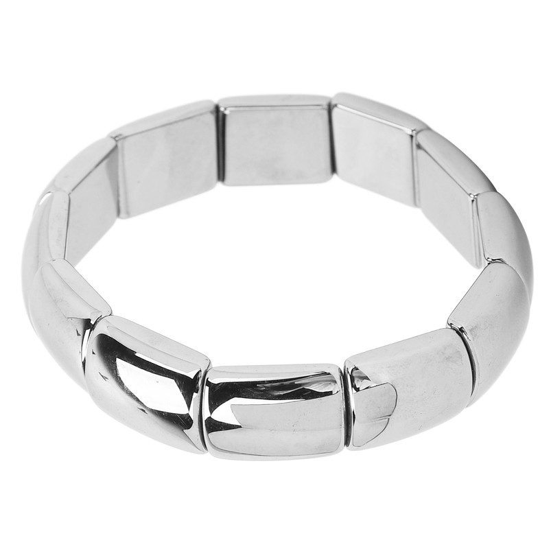 Terahertz Bracelet Rectangle Beads Stretch Bangle Woman Men Bracelet Gift