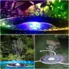 AISITIN 6.5W Solar Fountain Pump with Colorful LED Lights 3000mAh