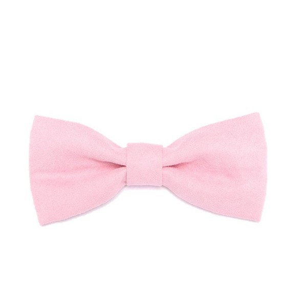 Orange Blinks "La Belle Pink Bow Tie, Medium to Large, Pink Suede